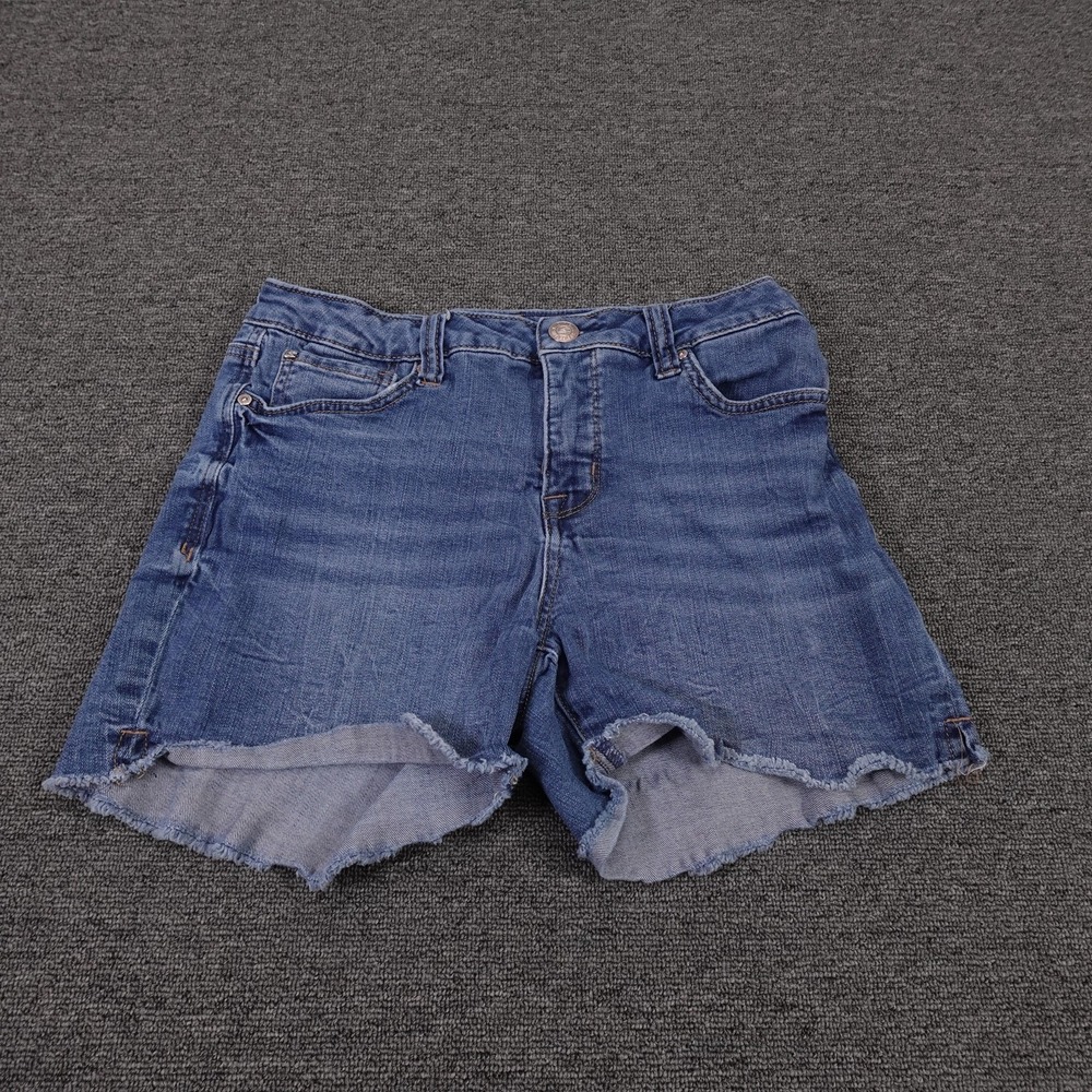 Seven7 Shorts Womens‎ 6 Blue Denim Cutoff Raw Hem Stretch 5 Pocket Casual